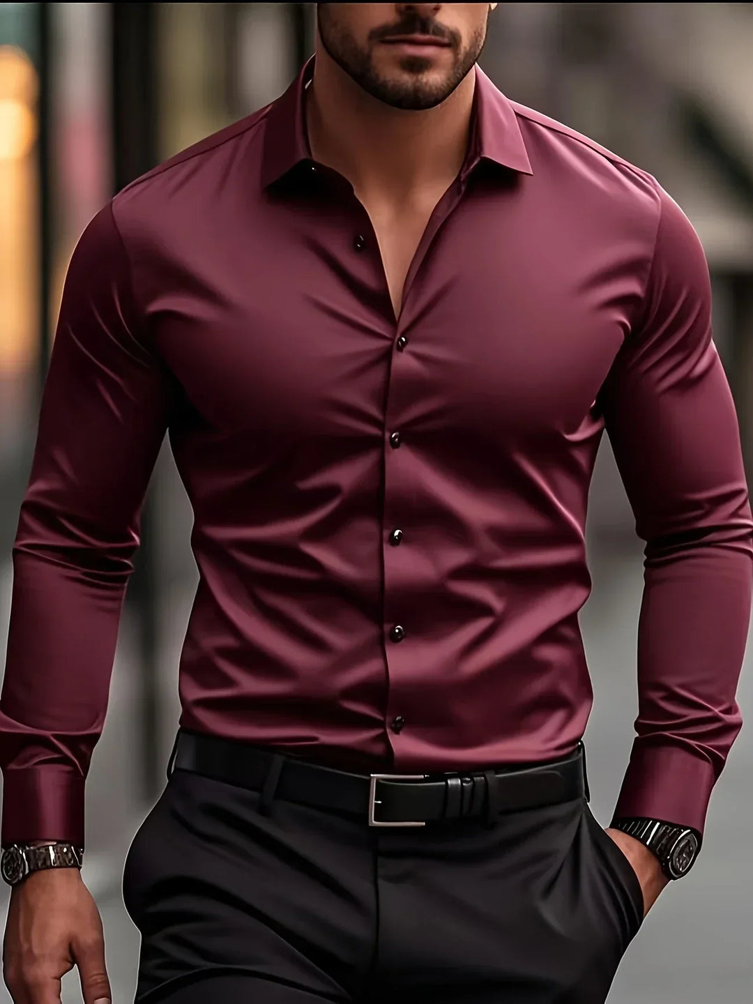 Cazel | Chemise élégante à manches longues avec boutons