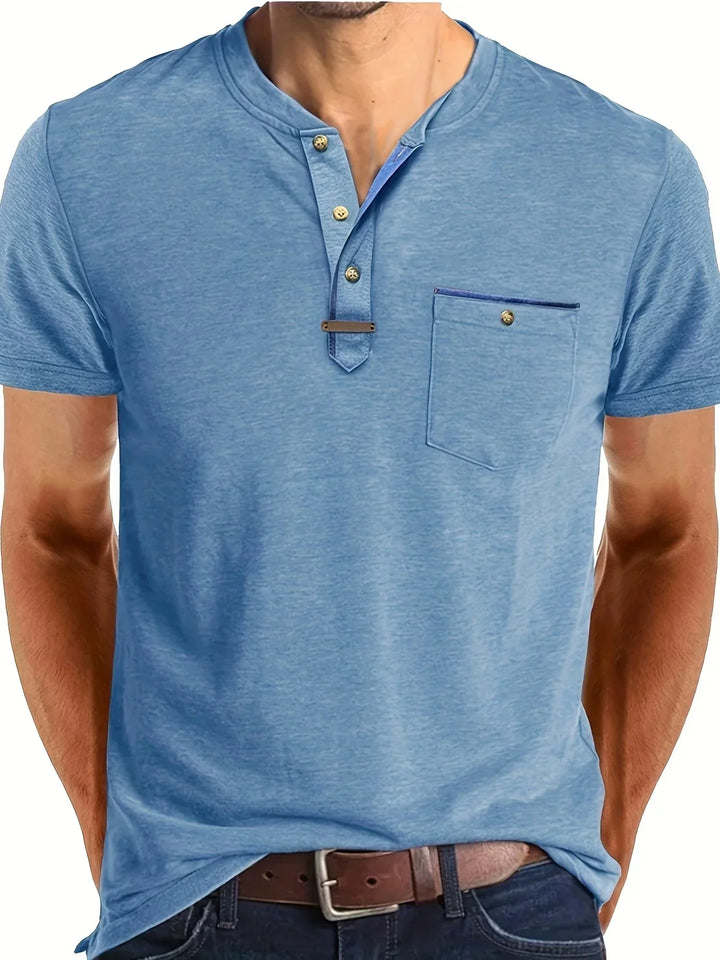 Cazel | T-shirt col rond élégant avec poche
