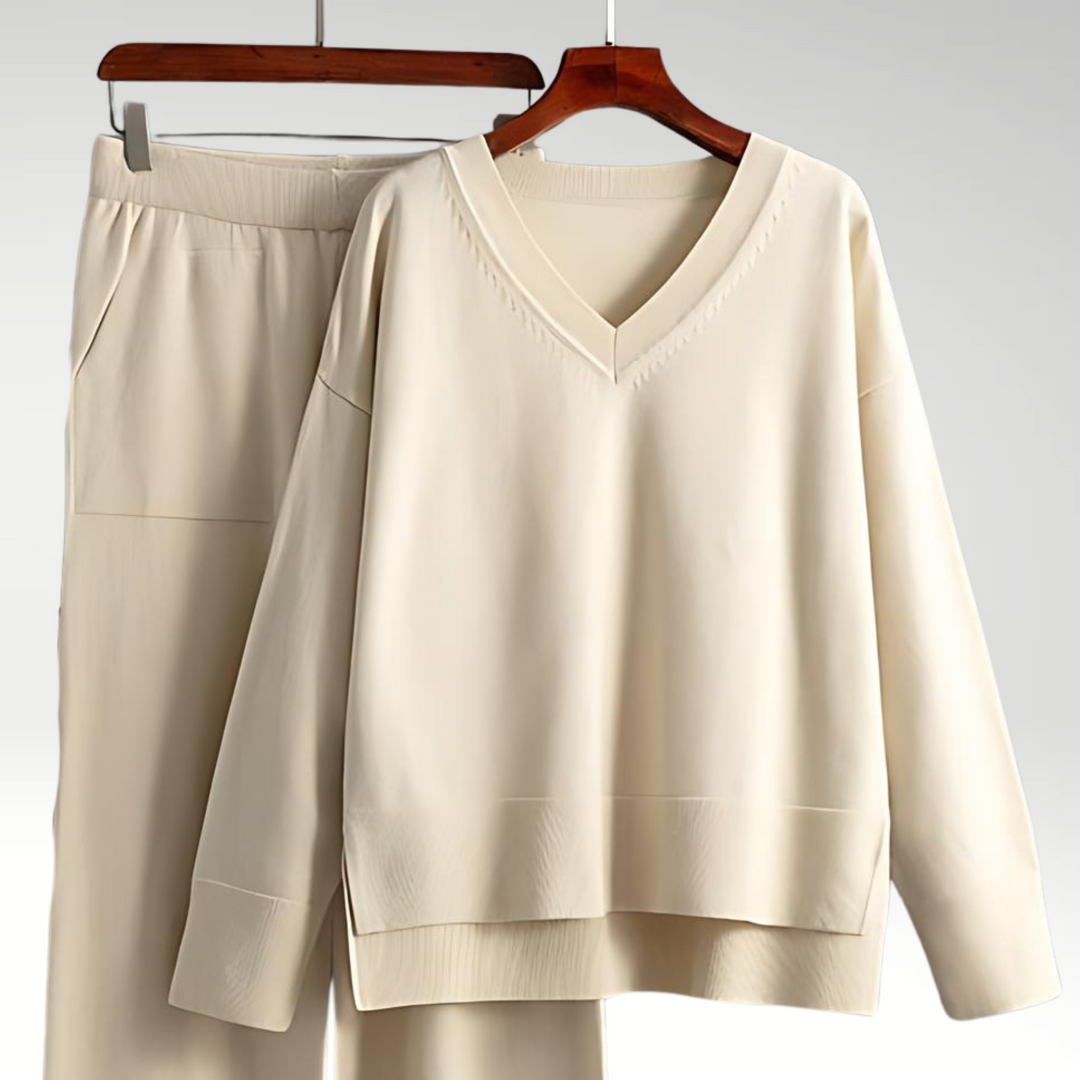 Cazel | Luxe V-Neck Two Piece Set