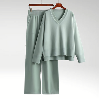 Cazel | Luxe V-Neck Two Piece Set