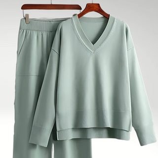 Cazel | Luxe V-Neck Two Piece Set