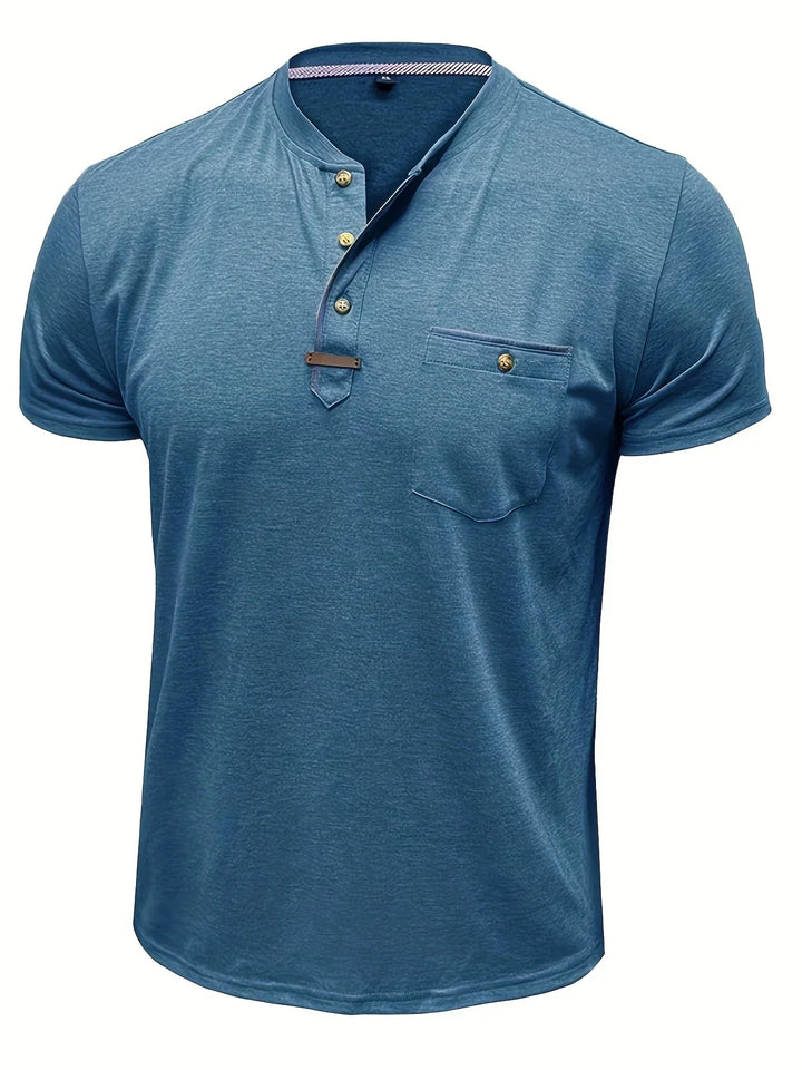 Cazel | T-shirt col rond élégant avec poche