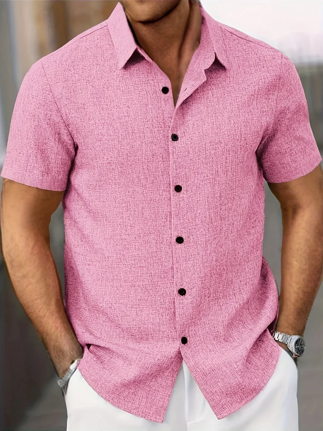 Cazel | Chemise légère à manches courtes en mélange de lin