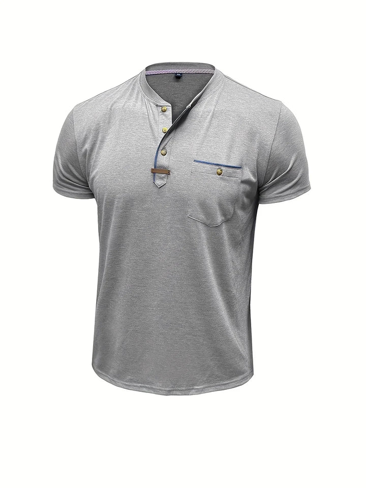 Cazel | T-shirt col rond élégant avec poche