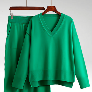 Cazel | Luxe V-Neck Two Piece Set