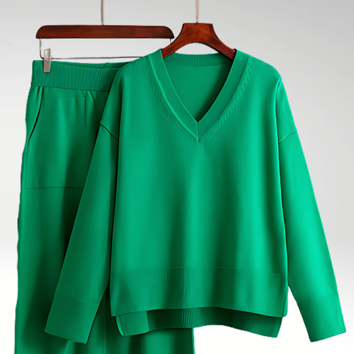 Cazel | Luxe V-Neck Two Piece Set