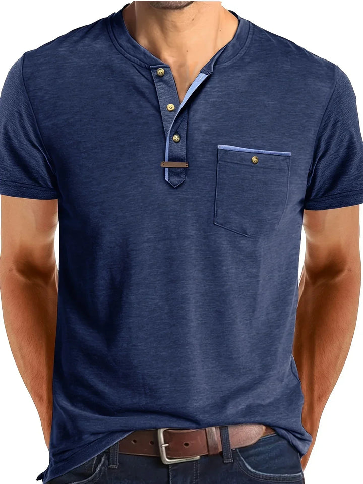 Cazel | T-shirt col rond élégant avec poche