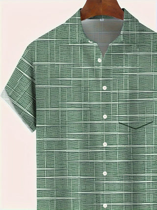 Cazel | Chemise élégante à motif rayé et à carreaux