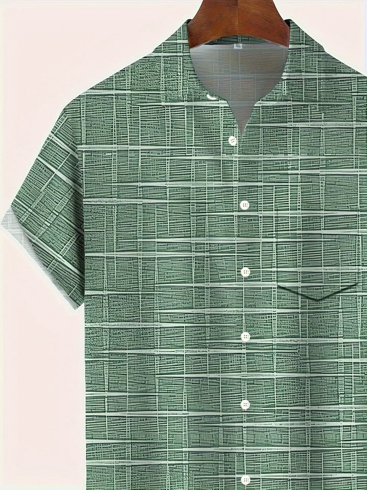 Cazel | Chemise élégante à motif rayé et à carreaux