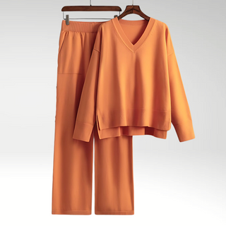 Cazel | Luxe V-Neck Two Piece Set