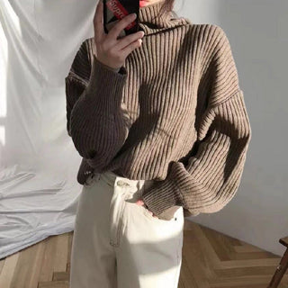 Cazel | Luxe Pull à col roulé et à manches ballon