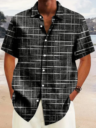Cazel | Chemise élégante à motif rayé et à carreaux
