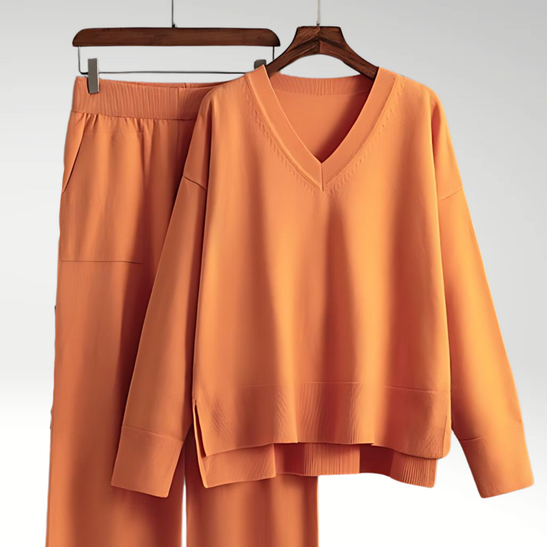 Cazel | Luxe V-Neck Two Piece Set