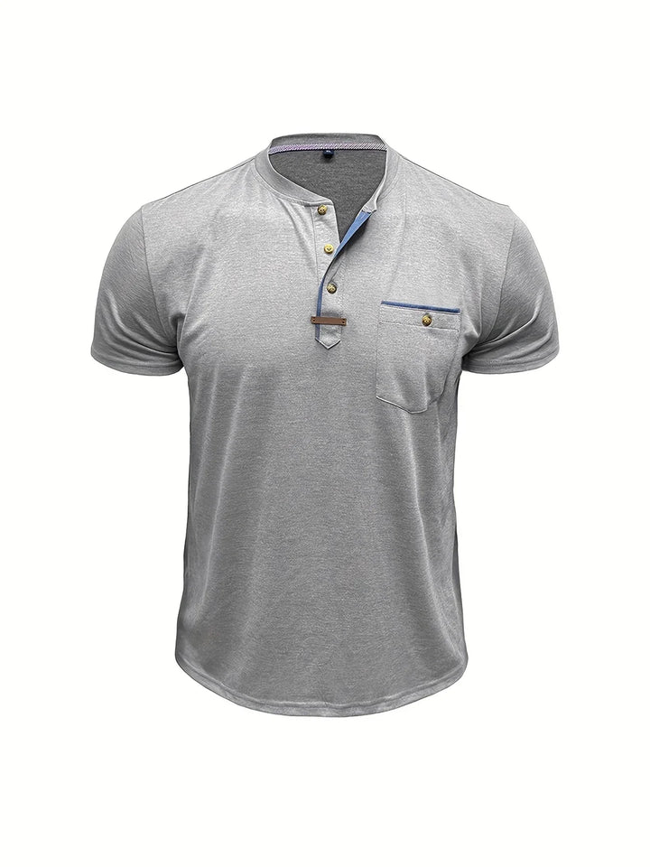 Cazel | T-shirt col rond élégant avec poche