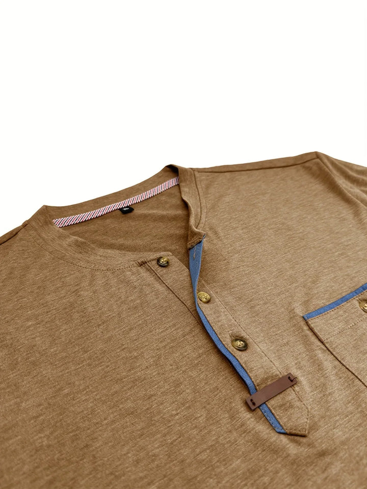 Cazel | T-shirt col rond élégant avec poche