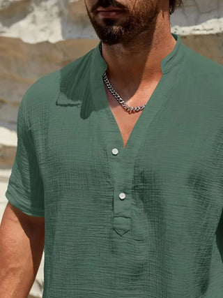 Cazel | Chemise d’été élégante à col montant