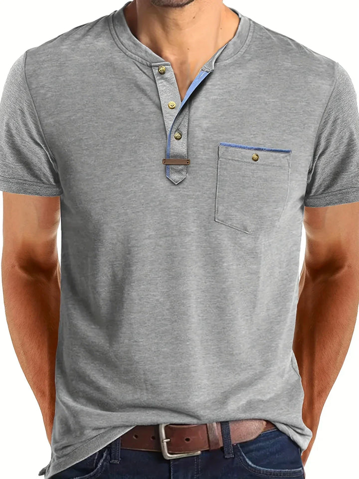 Cazel | T-shirt col rond élégant avec poche