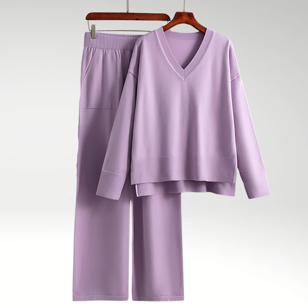 Cazel | Luxe V-Neck Two Piece Set
