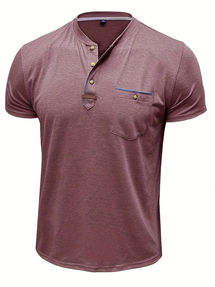 Cazel | T-shirt col rond élégant avec poche