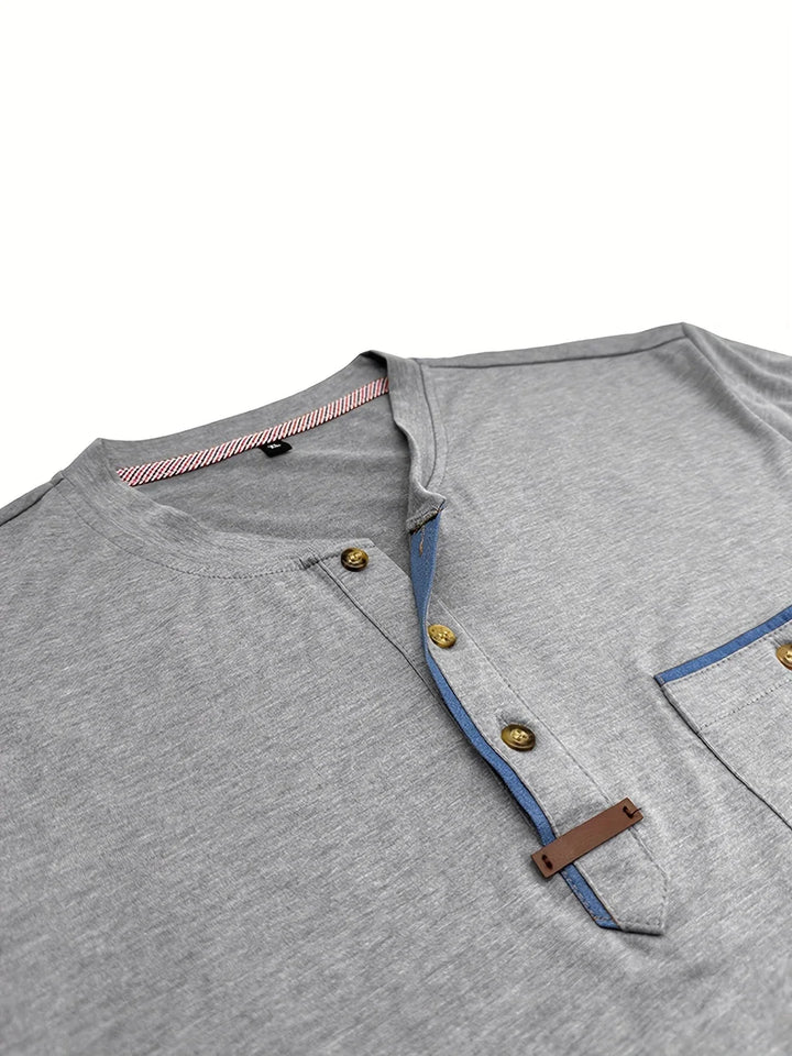 Cazel | T-shirt col rond élégant avec poche
