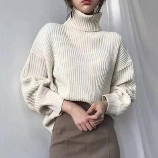 Cazel | Luxe Pull à col roulé et à manches ballon