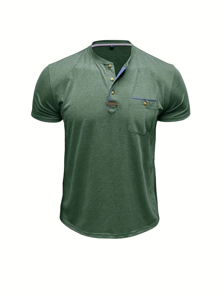 Cazel | T-shirt col rond élégant avec poche