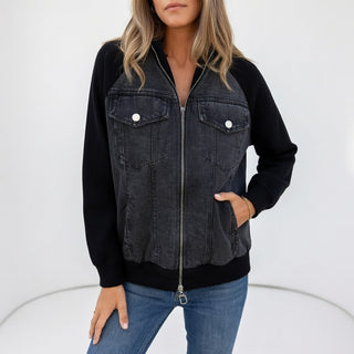 Coraline™ — Veste casual contrastée élégance moderne