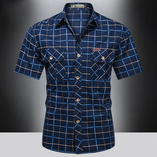 Cazel | Chemise élégante à manches courtes à carreaux