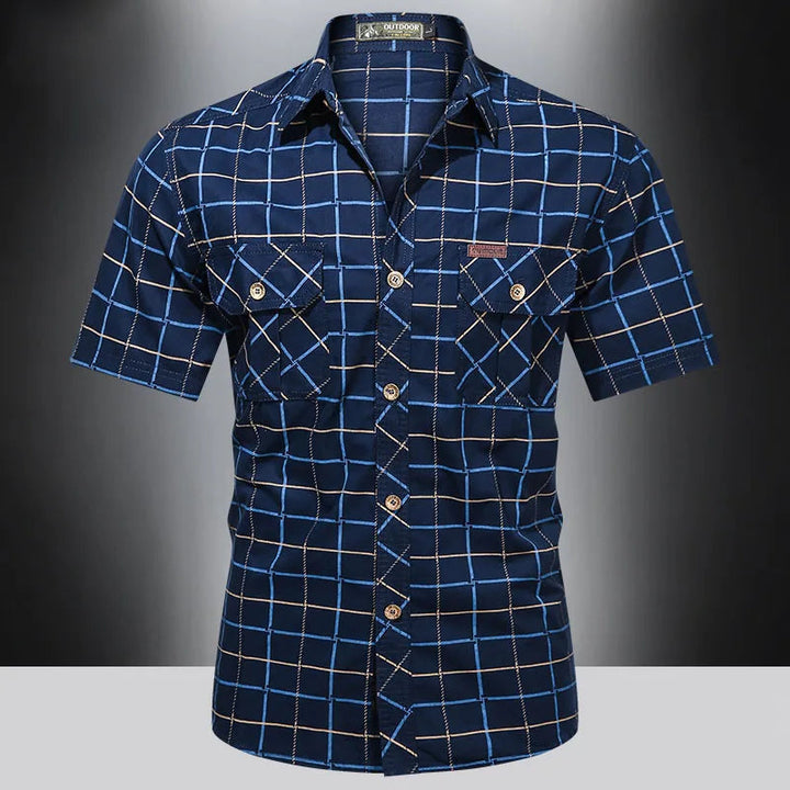 Cazel | Chemise élégante à manches courtes à carreaux