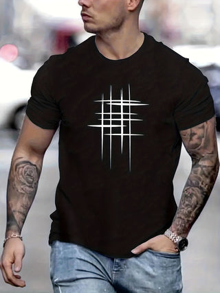 Cazel | T-shirt élégant à col rond avec imprimé graphique