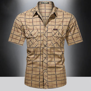 Cazel | Chemise élégante à manches courtes à carreaux