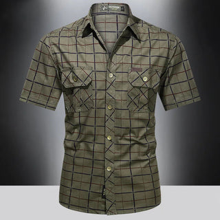 Cazel | Chemise élégante à manches courtes à carreaux