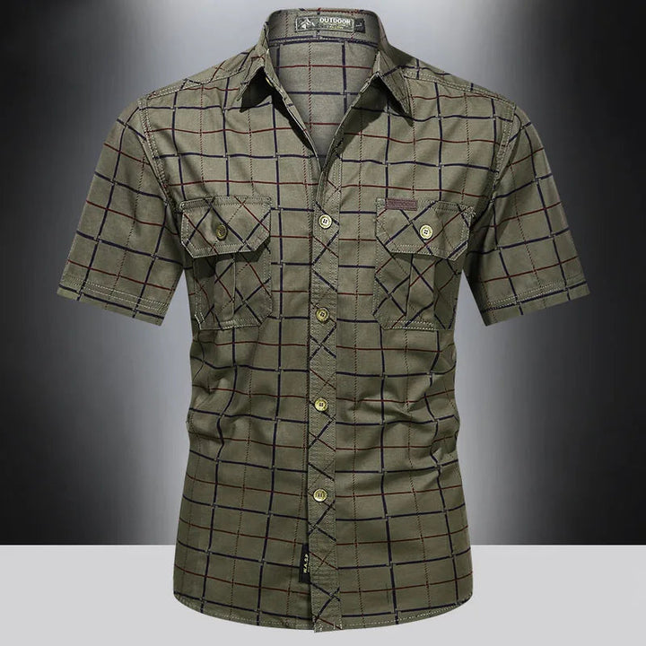 Cazel | Chemise élégante à manches courtes à carreaux