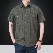 Cazel | Chemise élégante à manches courtes à carreaux