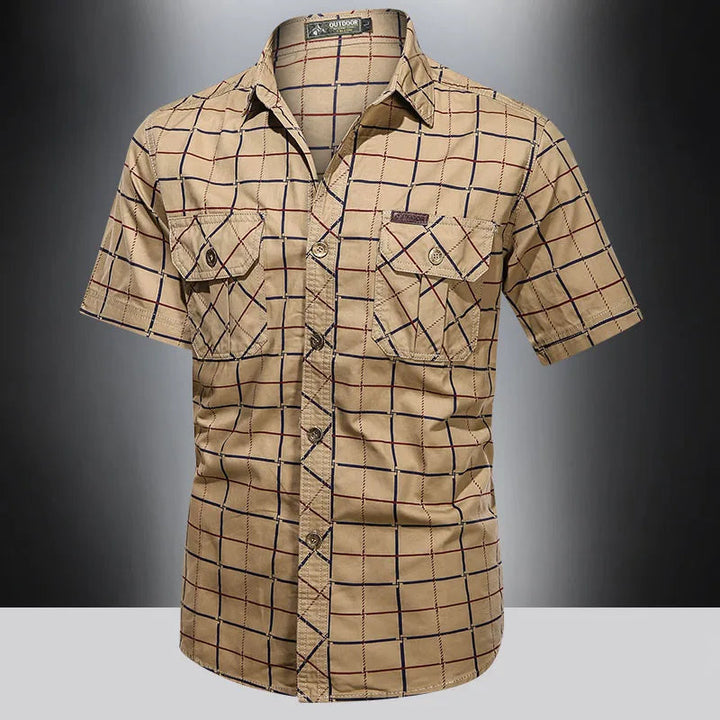 Cazel | Chemise élégante à manches courtes à carreaux