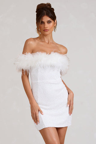 Cazel | Robe à pailettes avec plumes