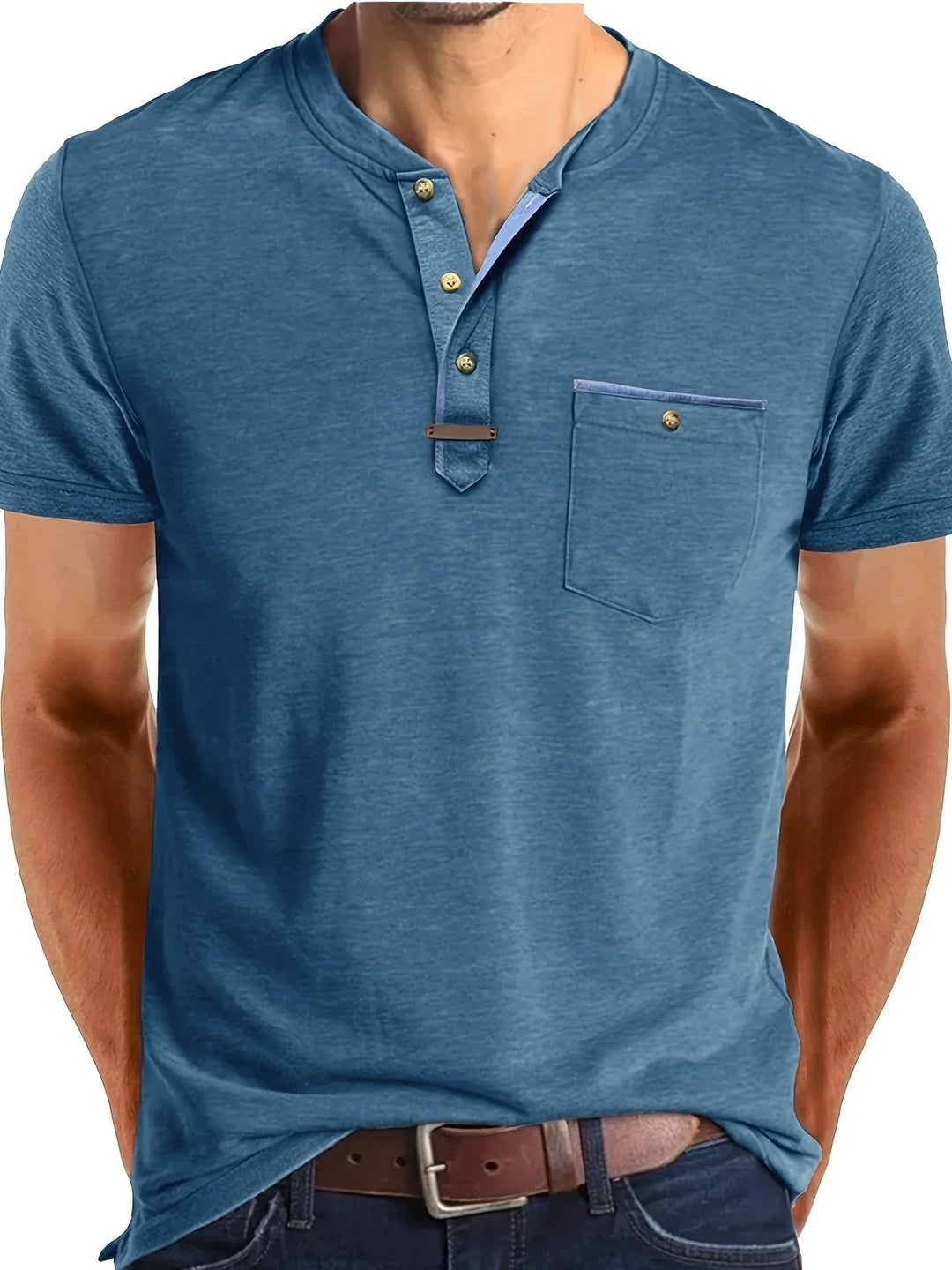 Cazel | T-shirt col rond élégant avec poche