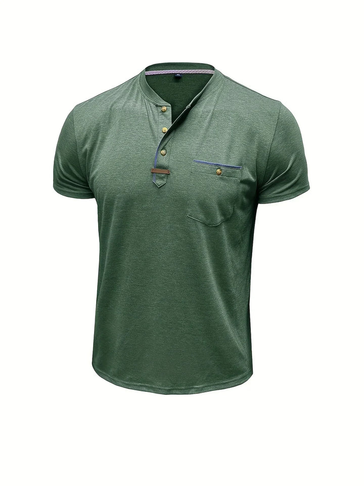 Cazel | T-shirt col rond élégant avec poche