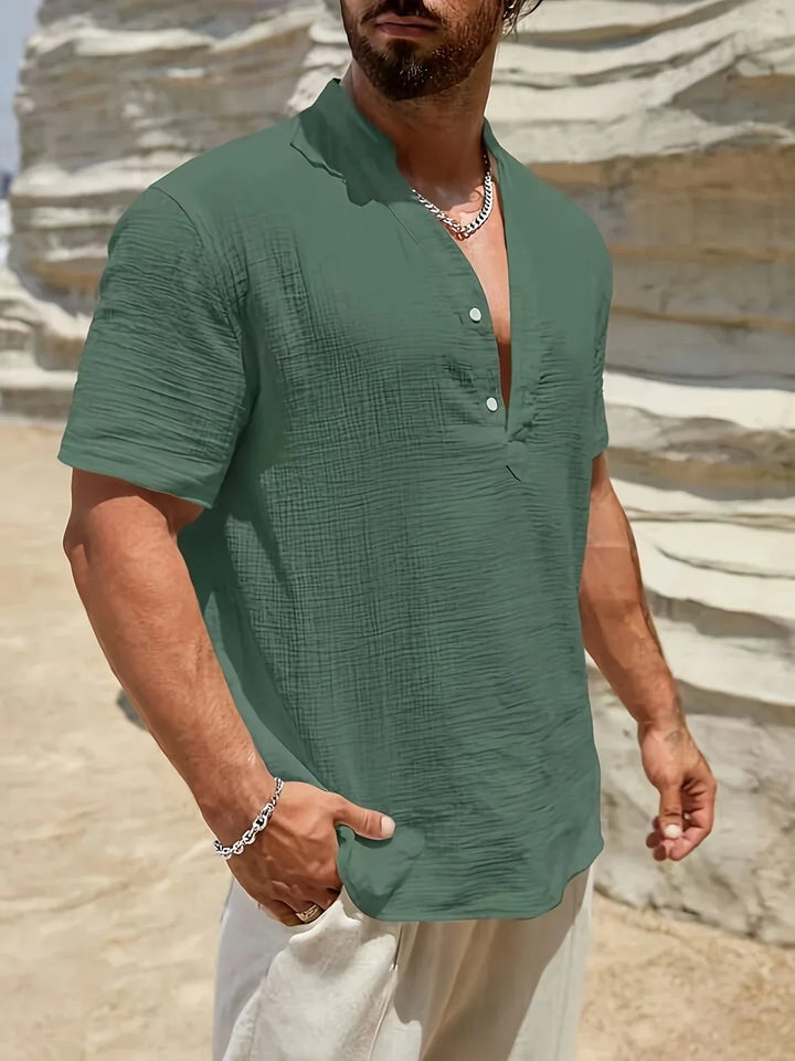 Cazel | Chemise d’été élégante à col montant