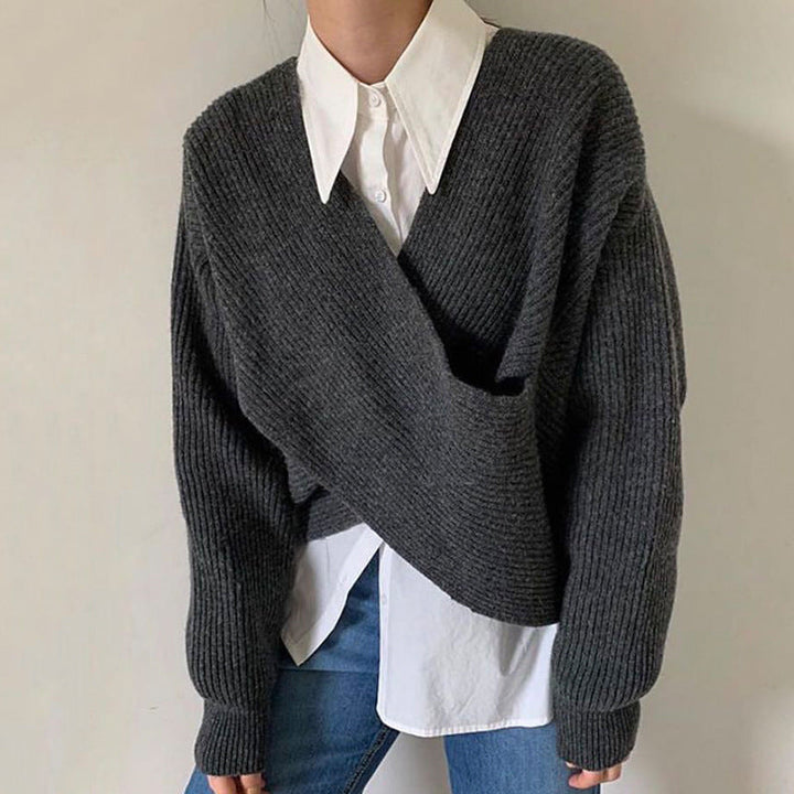 Cazel | Pull en tricot croisé chic