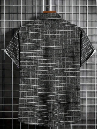 Cazel | Chemise élégante à motif rayé et à carreaux