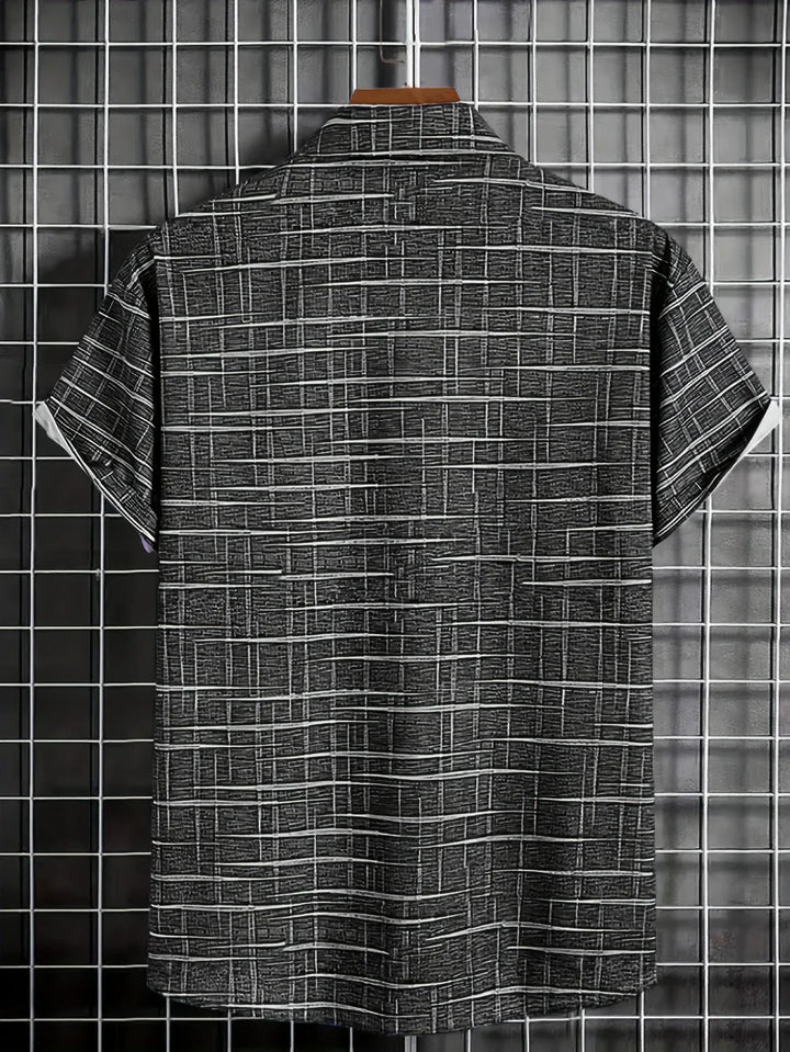 Cazel | Chemise élégante à motif rayé et à carreaux