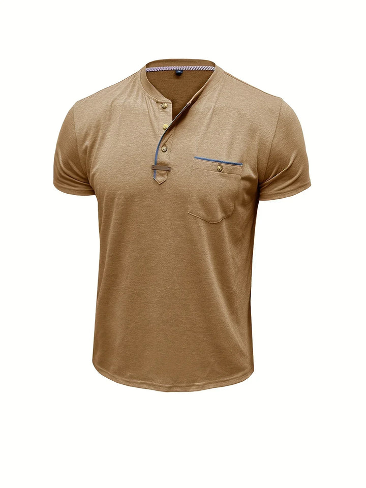 Cazel | T-shirt col rond élégant avec poche