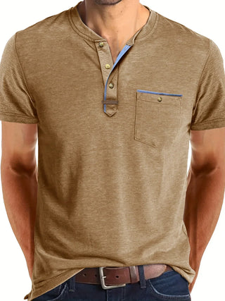 Cazel | T-shirt col rond élégant avec poche