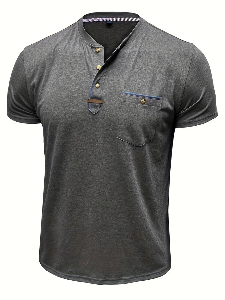 Cazel | T-shirt col rond élégant avec poche