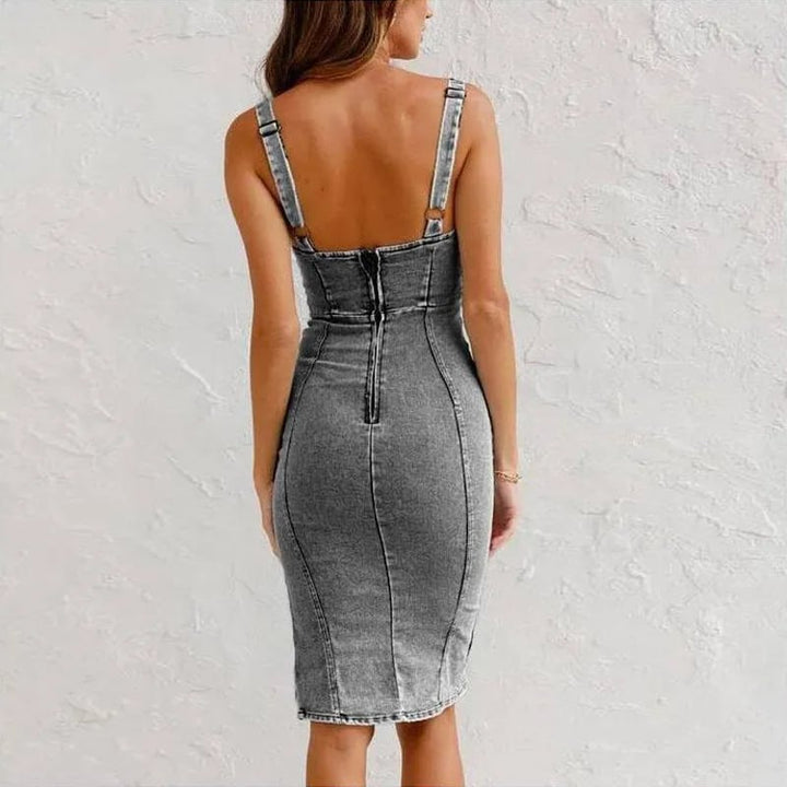 Cazel | Robe Camisole Moulante en Denim
